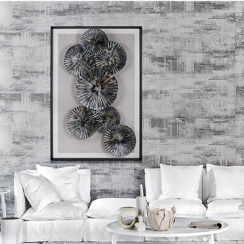 玄關(guān)裝飾畫 工業(yè)風(fēng)客廳沙發(fā)軟裝實物 立體手工鐵藝金屬酒店壁飾