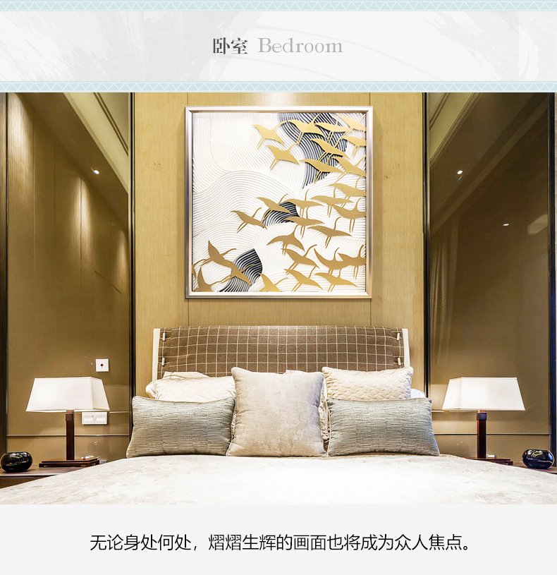 新品輕奢玄關掛畫 實物畫 客廳樣板房裝飾畫 方形純手繪油畫 歸去來兮