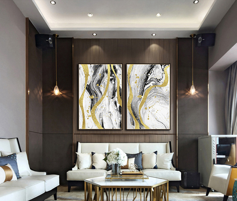 現(xiàn)代簡(jiǎn)約抽象裝飾畫(huà) 辦公室樣板間沙發(fā)背景墻客廳臥室壁掛畫(huà) 晶瓷畫(huà)