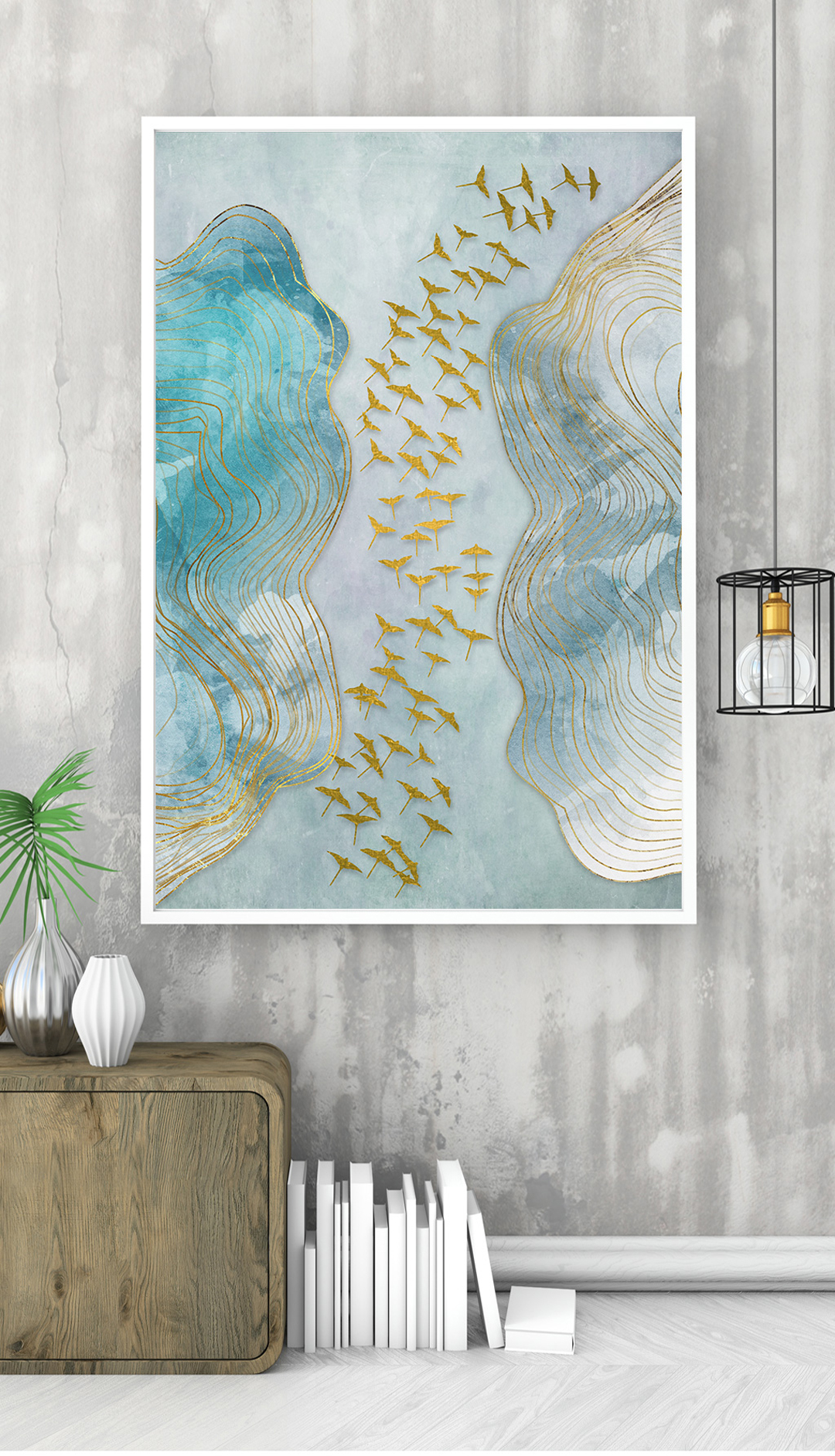 現(xiàn)代簡(jiǎn)約抽象畫(huà) 客廳掛畫(huà) 臥室藝術(shù)裝飾畫(huà) 手繪油畫(huà) 金雁過(guò)境