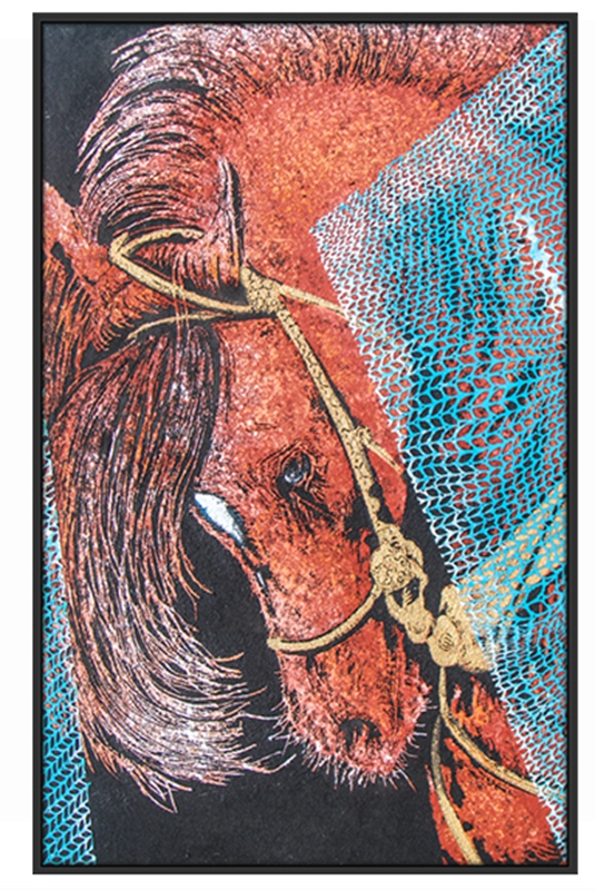 現(xiàn)代創(chuàng)意簡(jiǎn)約客廳裝飾畫 臥室原創(chuàng)手繪砂巖立體畫 餐廳環(huán)保PS框掛畫 駿馬2