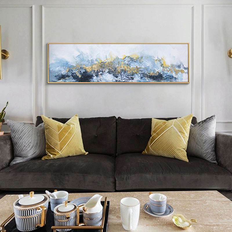 抽象客廳裝飾畫(huà) 臥室原創(chuàng)純手繪厚肌理畫(huà) 廚房環(huán)保PS框掛畫(huà) 遠(yuǎn)山黃葉