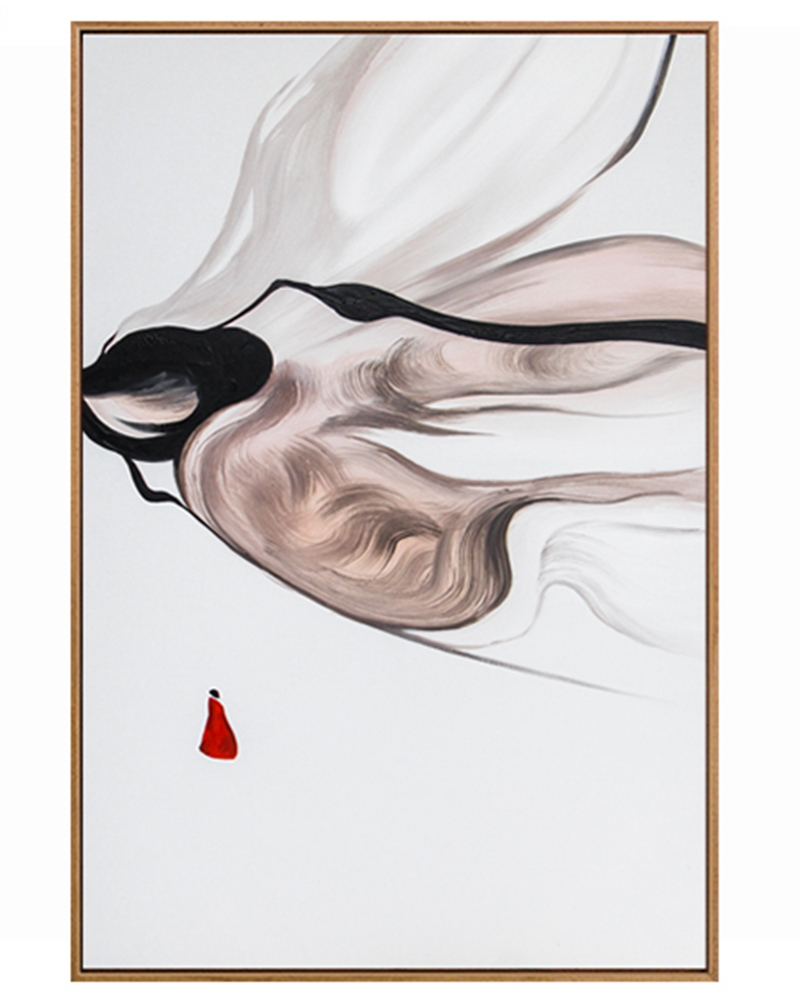 新中式客廳裝飾畫 臥室原創(chuàng)純手繪禪意圖 玄關環(huán)保PS框掛畫 禪意